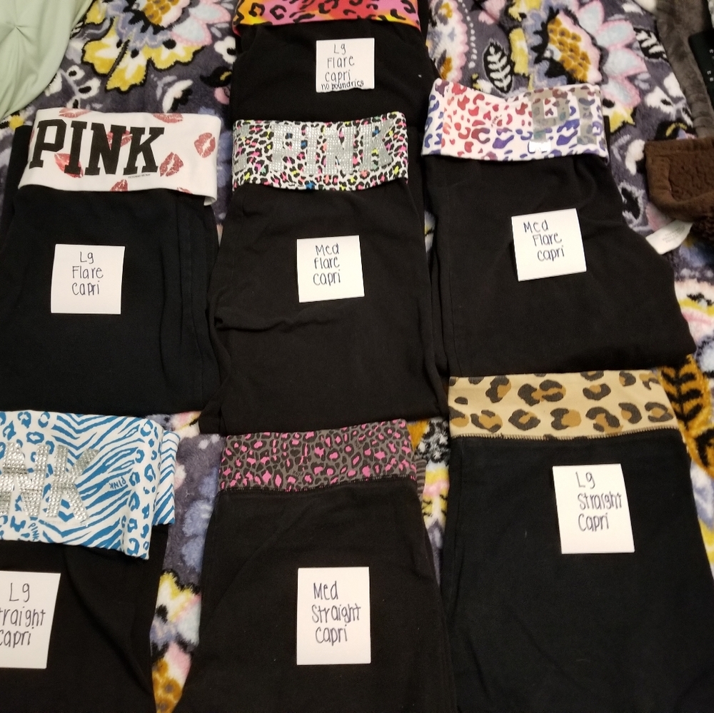 SOLD PINK Straight/flare Crops